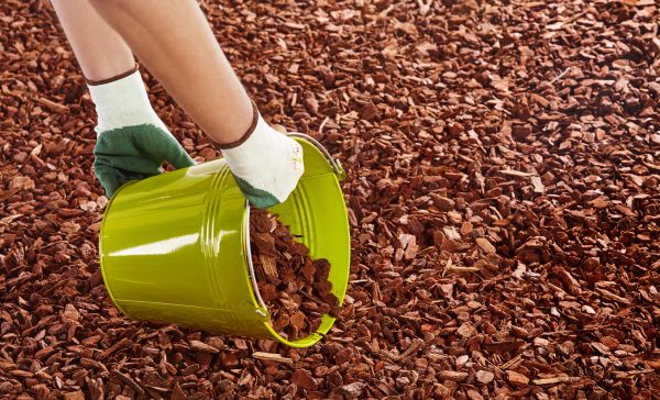 Wood Chip Landscaping in Plymouth